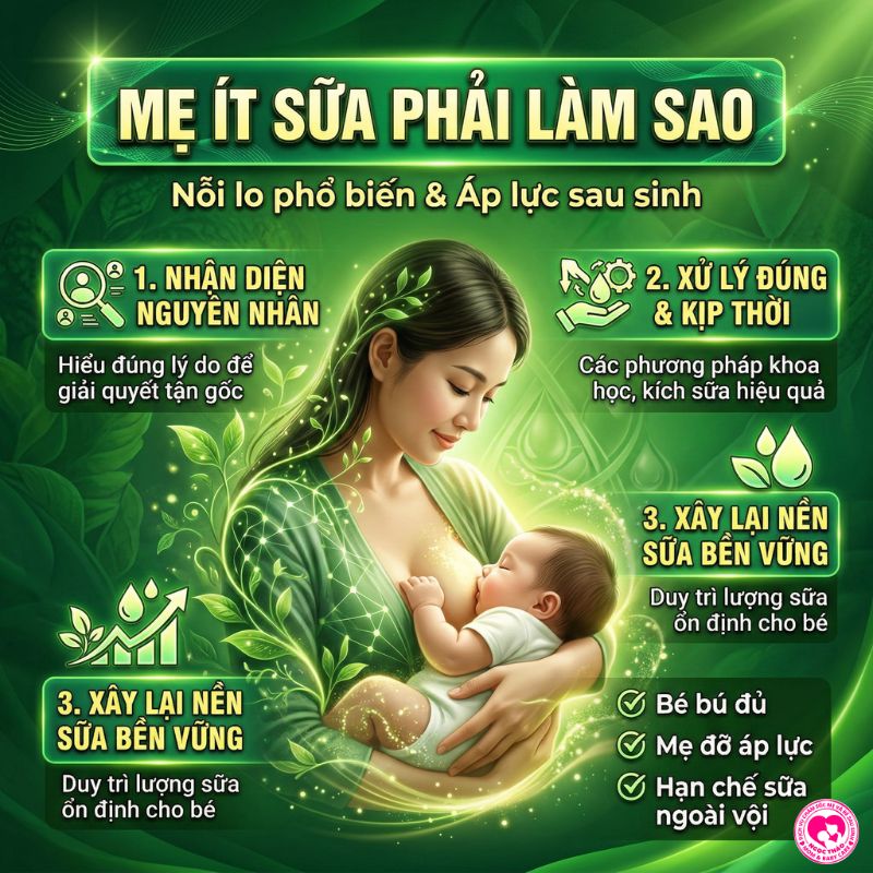 Mẹ ít sữa phải làm sao, nổi lo phổ biến áp lực sau sinh